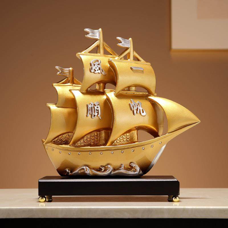 一帆风顺帆船摆件创意灯圈客厅玄关电视柜摆设桌面装饰树脂工艺品,3C数码配件,其它配件,淘宝优惠券,粉丝福利购,淘宝优惠卷