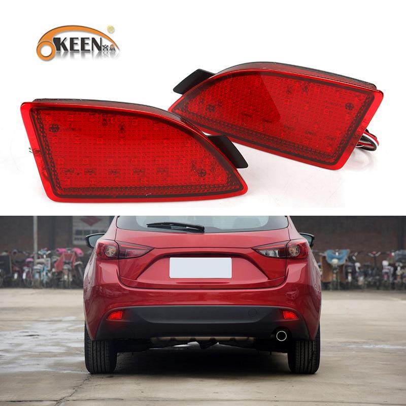 OKEEN适用13-16马自达3昂克赛拉后杠灯汽车尾灯改装LED专用刹车灯
