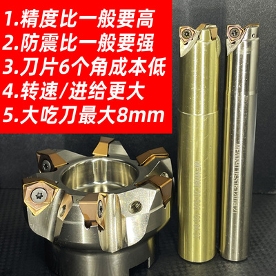 快进给铣刀杆 刀盘 刀片 p直角90度重切削MFWN刀盘抗震 WNMU08060