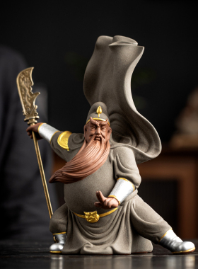 大号关公 关羽陶瓷雕像q家用客厅办公室玄关桌面装饰品关二爷摆件