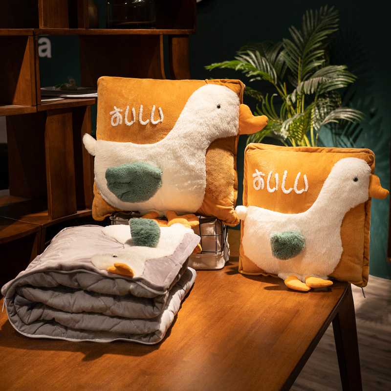 抱枕被子两用车载毯子汽车内x车用折叠夏凉被午睡小枕头夏季可爱#