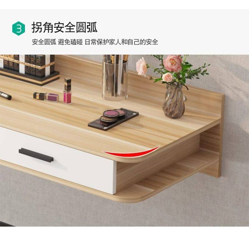 化妆桌梳妆台书桌一体家用飘窗卧室小户型网红悬空化妆台现代简约