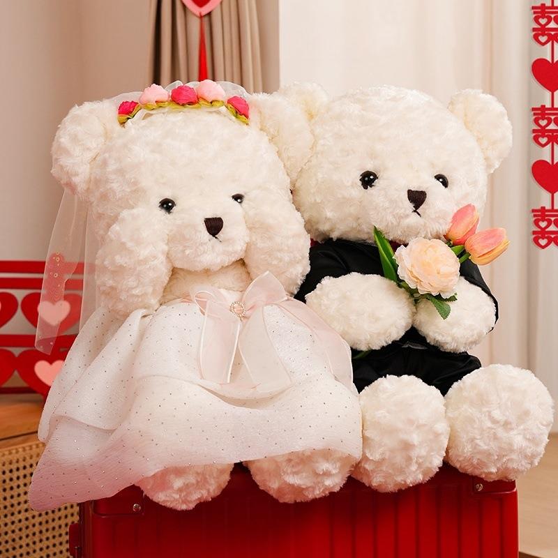 压床娃娃一对婚房抱枕结婚送新人新款公仔婚房布置用品大全