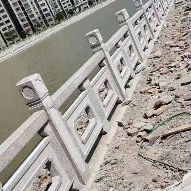 【护栏】河道大理石护栏石材雕刻栏杆园林青石雕石桥花岗岩栏杆