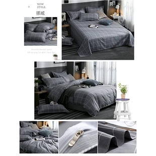 1米8x2米双人床上四件套180x200x230棉床单被套一米八被罩1.8x2.0