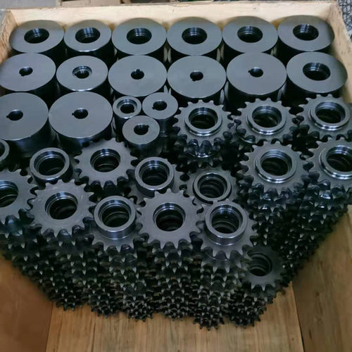 华鹏45#钢发黑链轮 多款规格工业用非标链轮根据图纸样品厂家制作