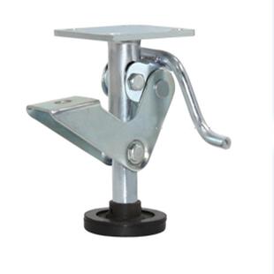 8寸重型中型美式支撑架地煞器滑轮升高器脚轮地刹器轮顶高器