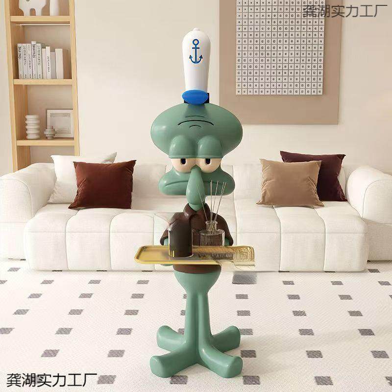 超大托盘落地摆件章鱼哥电视柜沙发搬家装饰工艺品客厅,家居饰品,落地摆件,淘宝优惠券,粉丝福利购,淘宝优惠卷