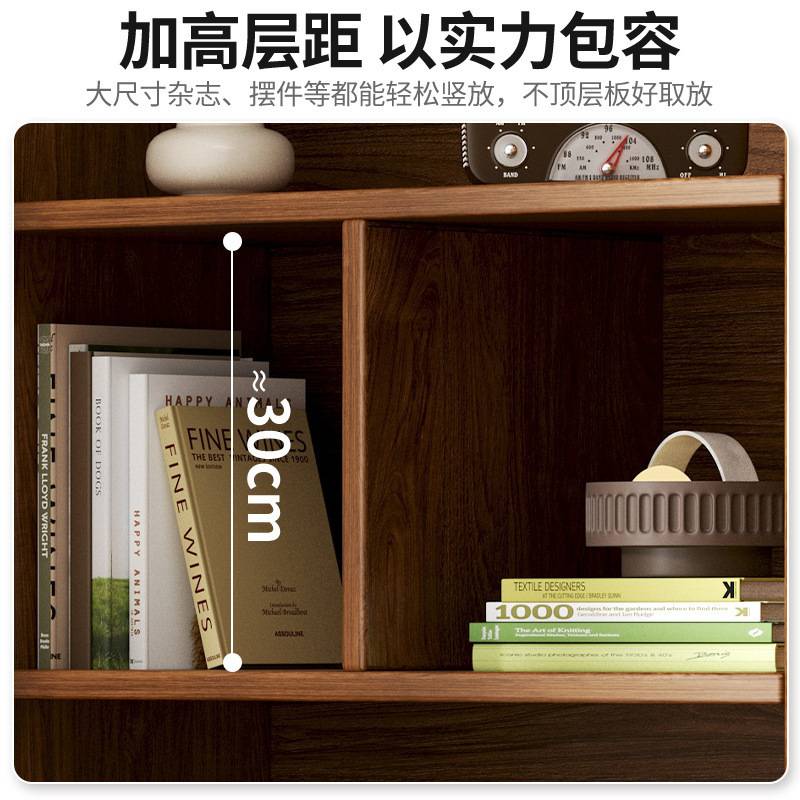 实木转角书柜多层窄柜子储物柜书架置物架落地家用客厅展示柜