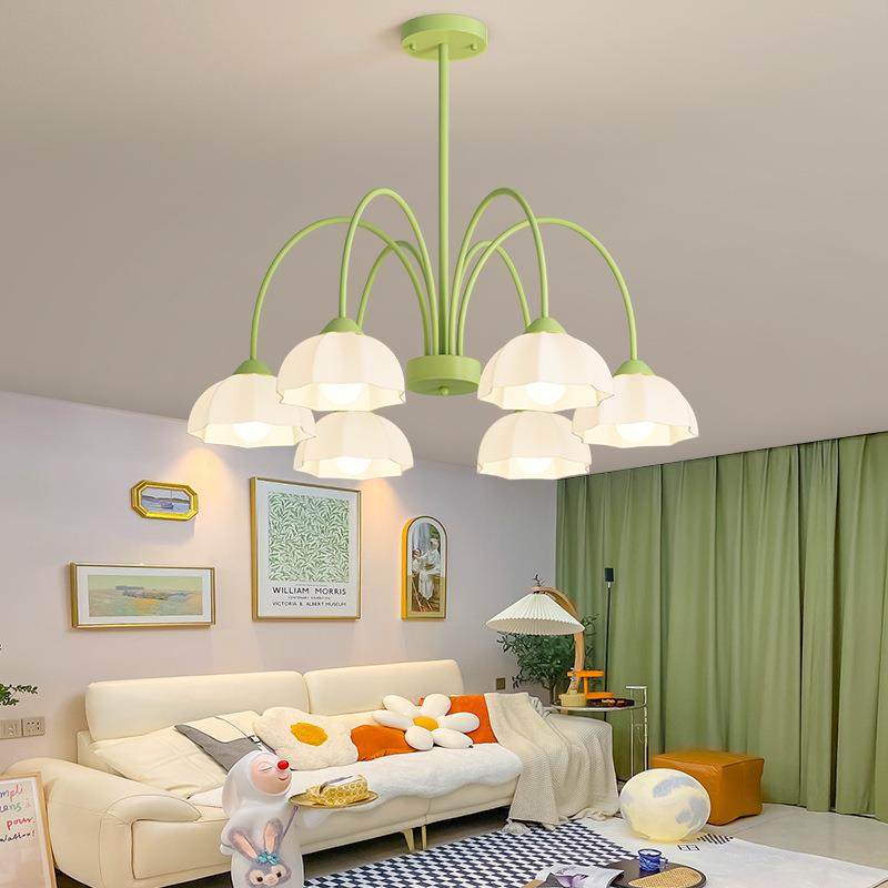 温馨客厅吊灯法式田园主卧室灯餐厅灯美式复古奶油风灯具陶瓷灯罩,家装灯饰光源,智能吊灯,淘宝优惠券,粉丝福利购,淘宝优惠卷