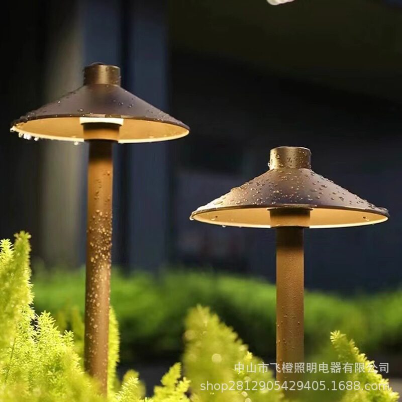 小院造景布置户外蘑菇灯太阳能庭院灯别墅草坪灯花园灯装饰氛围灯