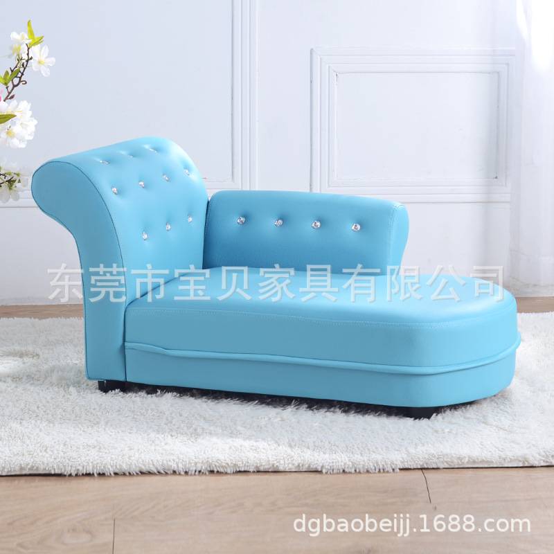 创意时尚可爱儿童小沙发防水儿童沙发童装店粉色皮艺贵妃婴儿躺椅