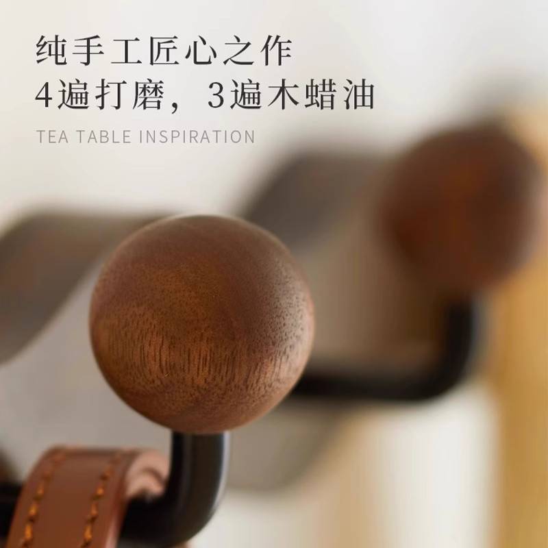 实木入户门挂衣钩进门玄关挂衣架墙上壁挂创意衣服衣帽挂钩免打孔