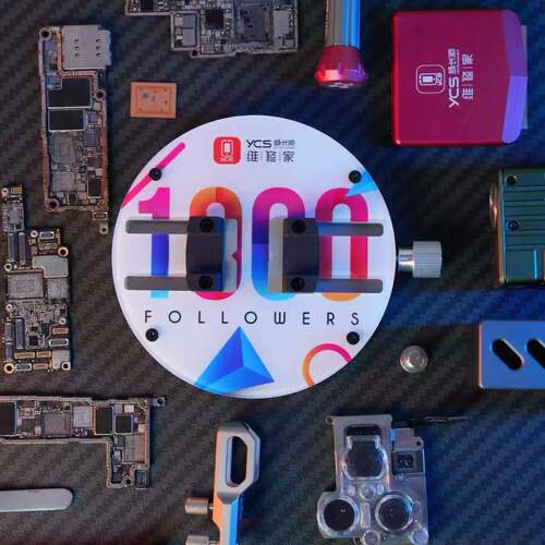 YCS-H03 Pro通用手机PCB板圆形夹具主板焊接CPU IC芯片胶/除锡修