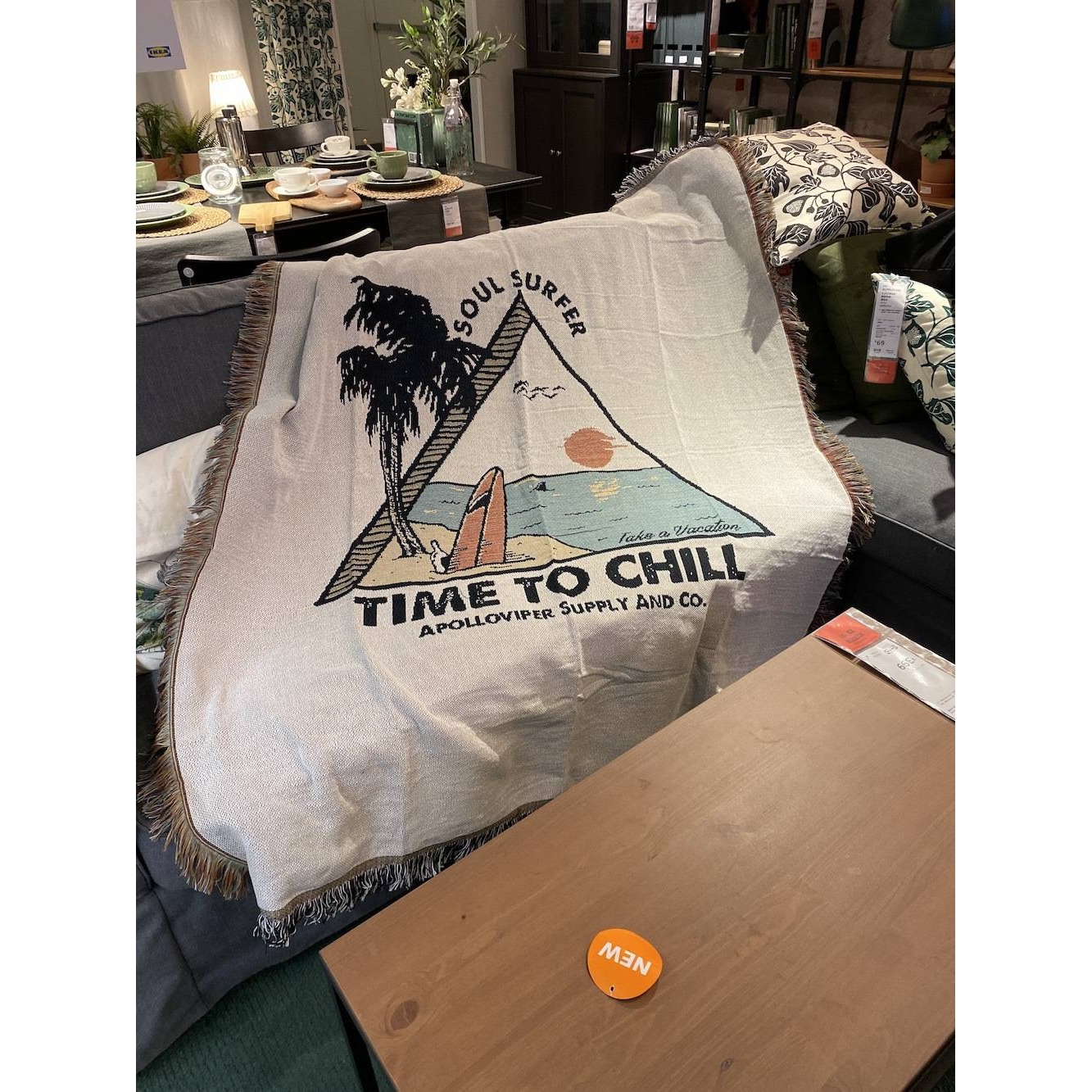 冲浪沙发毯挂毯休闲毯毛毯装饰毯椰岛时光夏日风情camping life