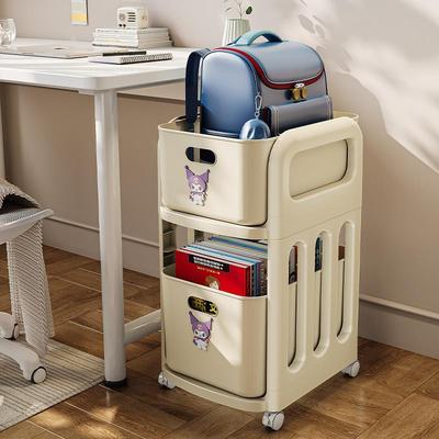 书包置物架可移动滑轮架书放的收纳筐家用学习桌下置落地带轮