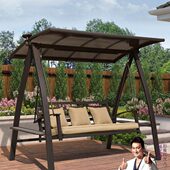 紫叶户外秋千庭院荡秋千室外吊椅别墅露台院子休闲吊椅花园秋千椅