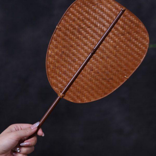 大漆竹编麈尾扇中国风芭蕉扇复古圆形扇子纯手工青篦扇古典工艺扇,居家日用,扇子,淘宝优惠券,粉丝福利购,淘宝优惠卷