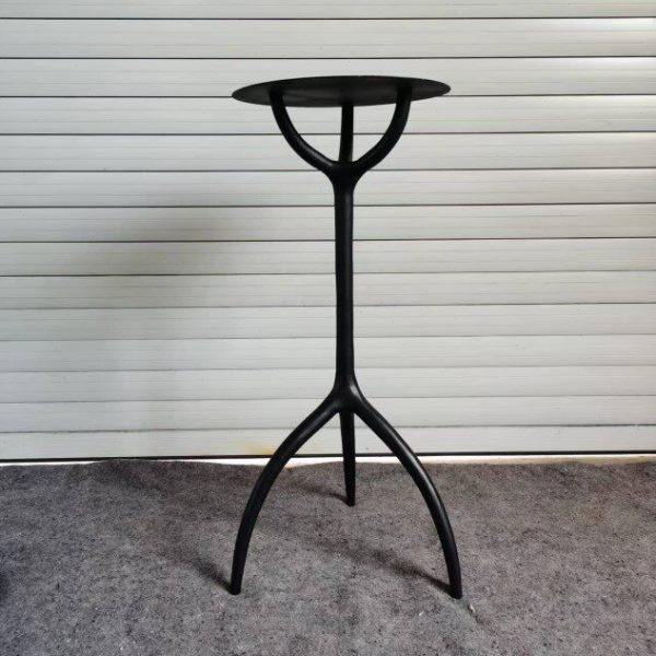 手工锻打茶几边几桌腿复古黑色烤漆实心铁料锻打支持定制,商业/办公家具,台脚台架/家具支架,淘宝优惠券,粉丝福利购,淘宝优惠卷