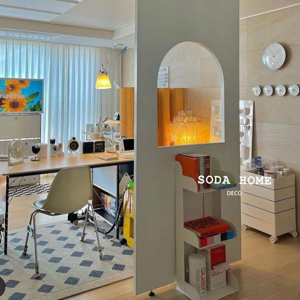 小户型意式简约奶油风隔断入户客厅浴室柜玄关实木轻奢屏风遮挡