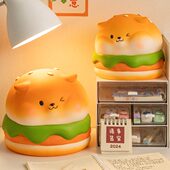 卡通创意食物面包小狗儿童存钱罐大容量可取搪胶储蓄罐学生礼物