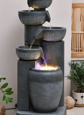 休闲流水家居室内客厅办公室装饰盆C景简单欧式餐厅喷泉公司流通