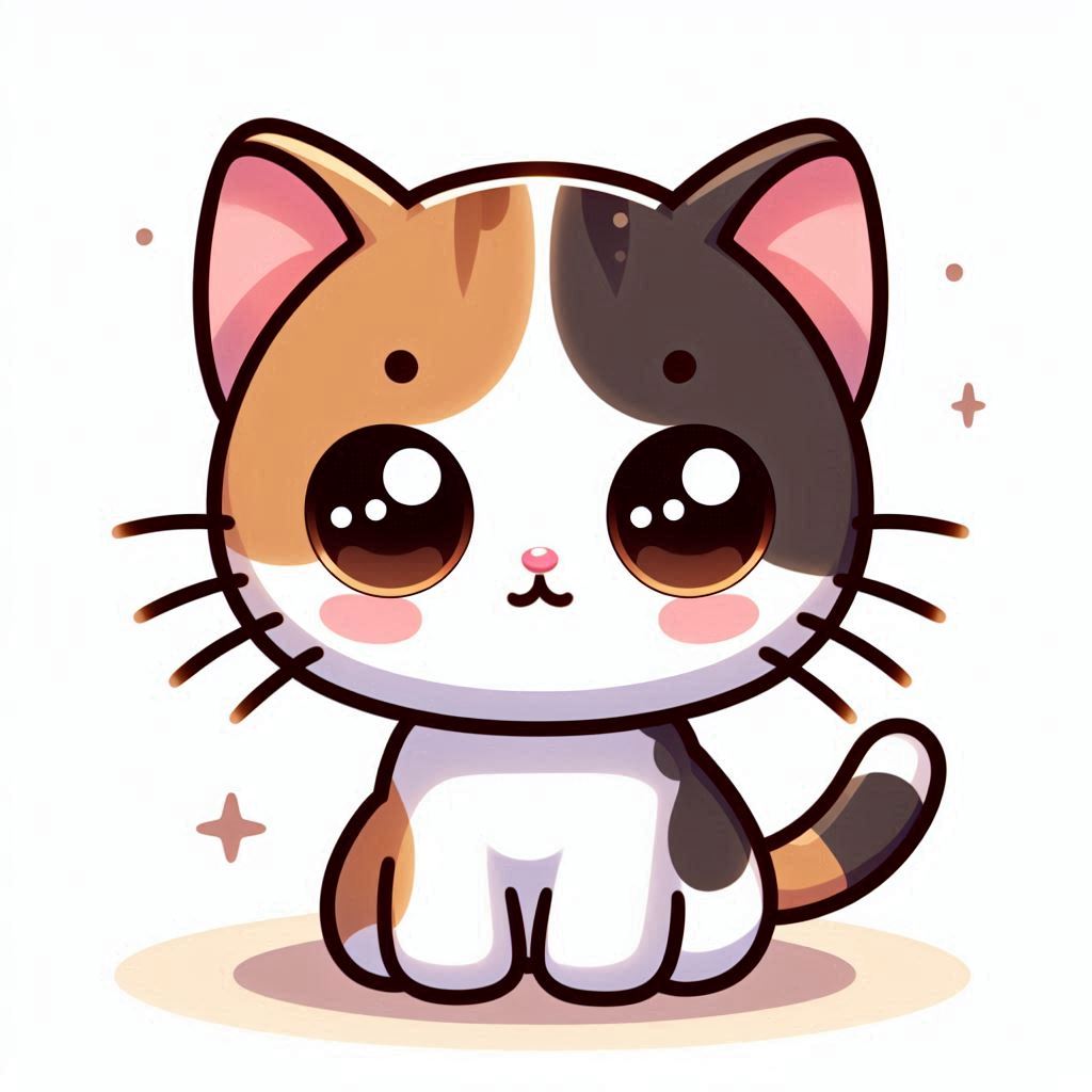 可爱圆滚滚小猫贴画爆款墙贴门贴