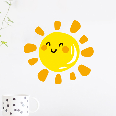 太阳墙贴门贴客厅卧室背景墙贴画