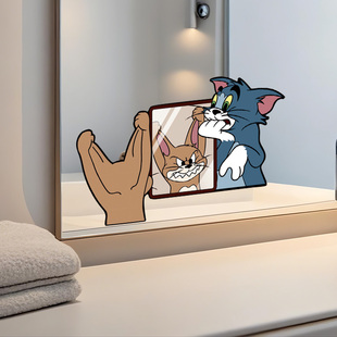 室镜子贴纸自粘卫生间遮挡装饰图案高级感玻璃贴画防水瓷砖贴P207