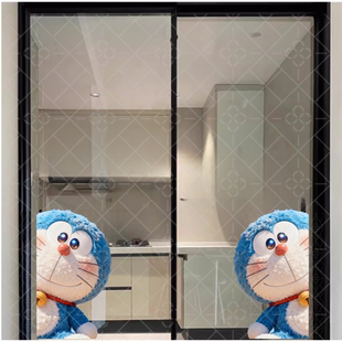 布偶哆啦A梦墙贴平面卡通墙面装饰贴纸可爱蓝色机器猫冰箱橱柜贴