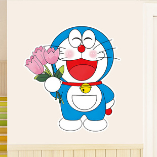 哆啦a梦墙贴墙纸儿童房墙壁墙面可爱卡通衣柜子装饰贴纸遮丑P292
