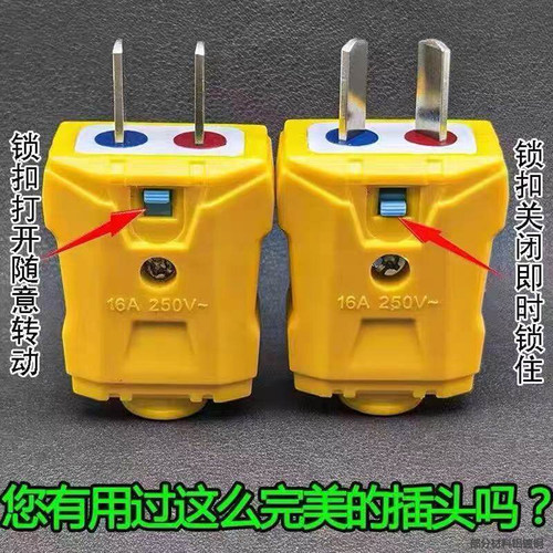 6000W加厚纯铜插头二脚防摔