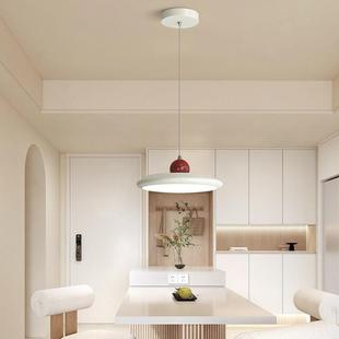 餐厅吊吧灯现代碟简约创意饭式厅463灯床头小吊灯法奶油风飞台餐