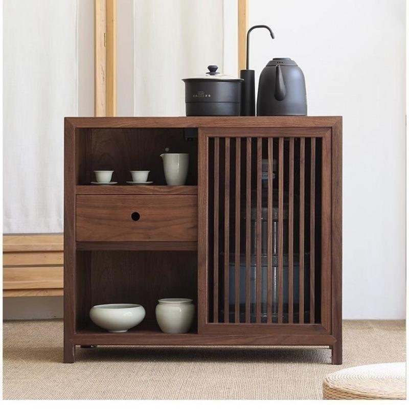 中式茶水榆木茶几水水柜茶移动家用烧客水壶实木一体茶厅BGH桌桌