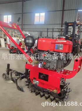 柴油扶链轨式耕地机8力除草施肥手耕机地果RIJ园小型独轮马犁