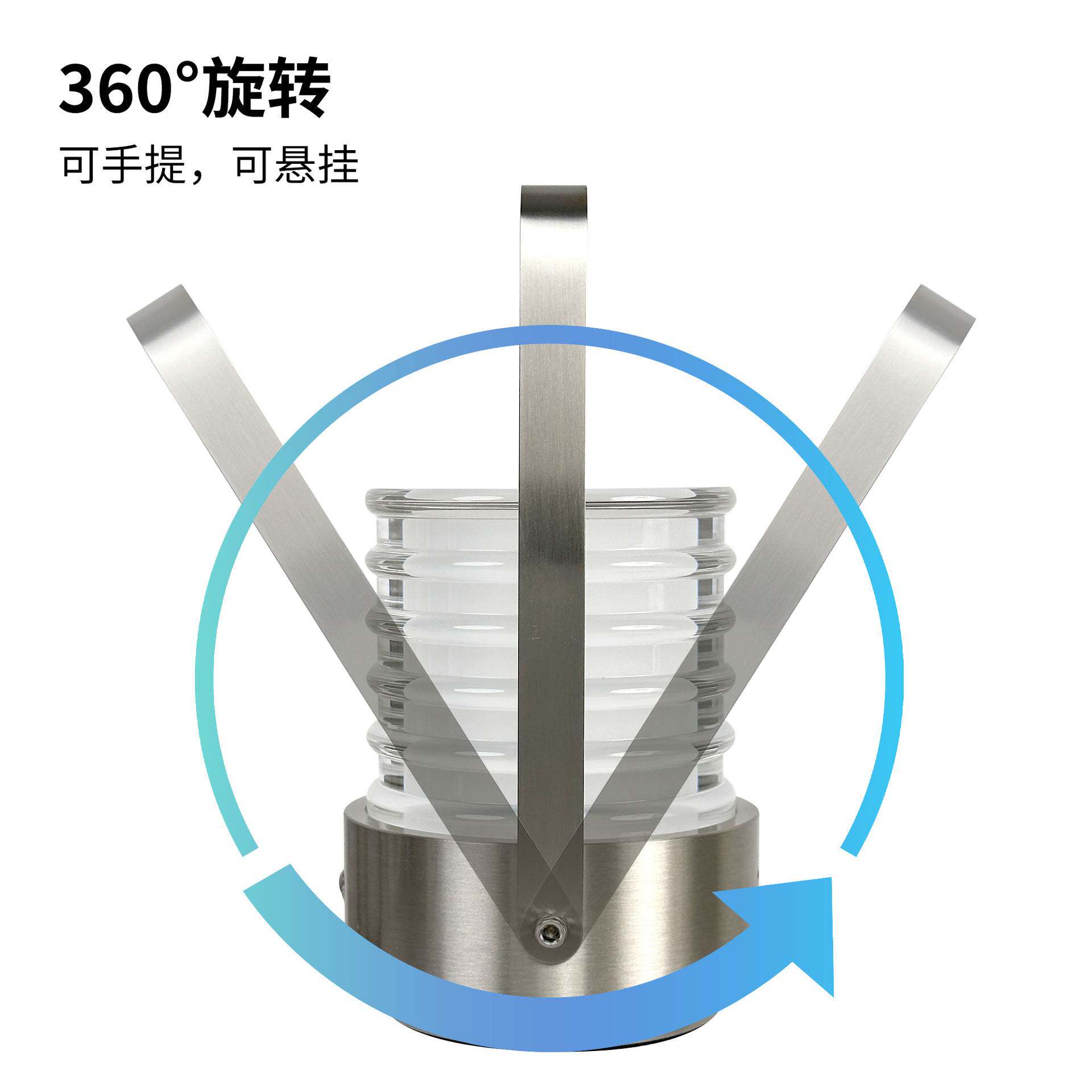 跨境新款LED灯小夜灯户外卧室手提灯可折叠宿舍护眼充电床头台灯