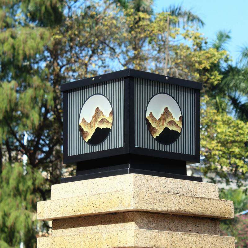 太阳能路灯铝户外别墅门柱花园小区景观防水简约园林接电围墙