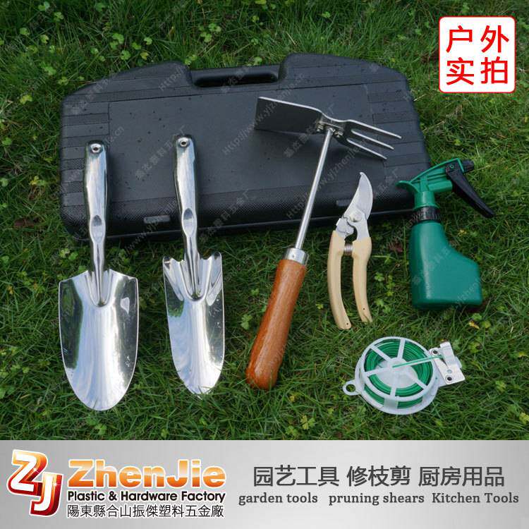 不锈钢大号园艺工具 花耙花园用品 养花种菜园林工具花园防滑手柄