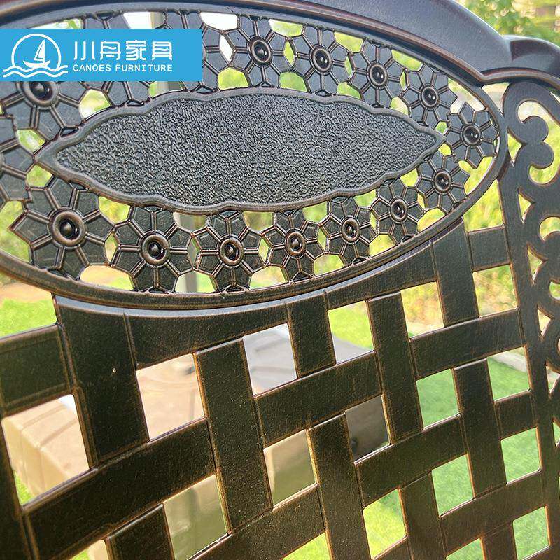 户外庭桌院花别园外摆铸铝椅创家具室外露台墅防水防晒意旋527转椅子