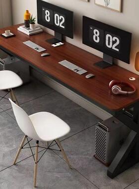 式办公桌学学生人习桌台出租屋圆角电竞电脑桌加长双电脑94936桌