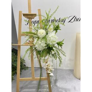 架仿真花婚庆开业布置水牌花展礼迎牌宾牌指示牌水装婚山伟yZZK饰