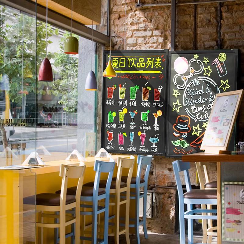 发光落地黑板广告牌led手写荧光板价格展示牌充电夜市摆摊店铺用