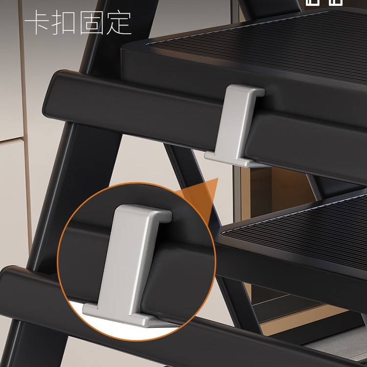 梯子家用折叠伸缩小型轻便三步梯凳多功能人字梯踏步爬梯收缩楼云