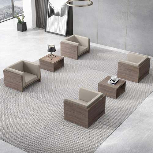 办公沙A-008发厂家现合代简约接沙待会客洽谈室大堂贵组宾理财办