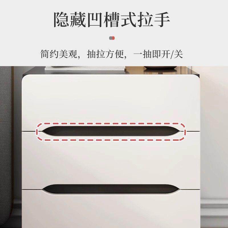 床头柜现代简约卧室简易床边小柜子卧室家用储物柜收纳加高抽屉柜