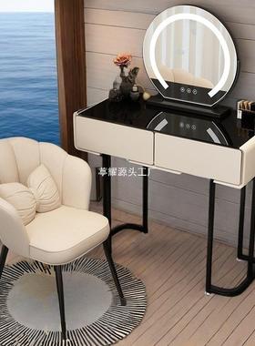 Tal梳妆台桌小户型窄小卧YHN轻室现代简约奢板书化岩妆台一体化