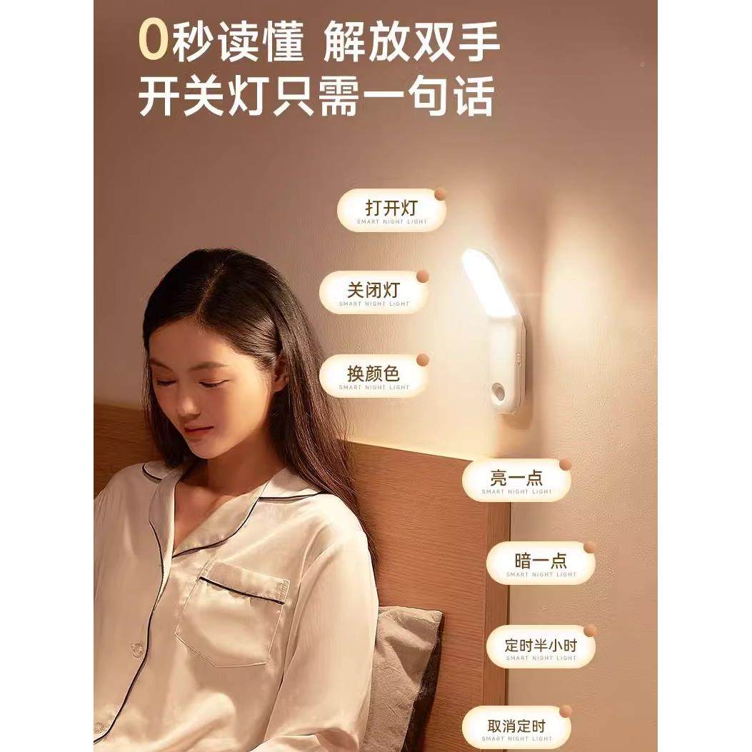 小6028夜灯充电床眼头宿舍床用小灯阅读卧室睡眠看书台灯护上2025