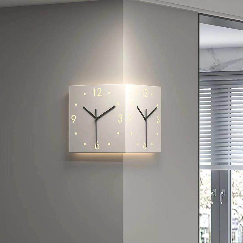 AEV红2025网拐角时钟现简代约创意转角双面静挂钟两面钟表挂钟客,家居饰品,座钟,淘宝优惠券,粉丝福利购,淘宝优惠卷