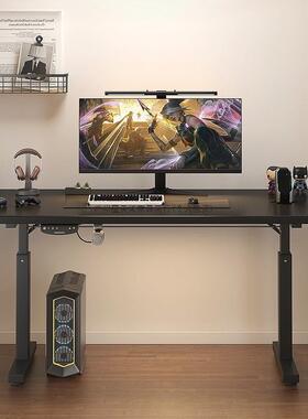 升电桌办公桌电竞桌脑桌电加厚加固HQF家用学习脑手动桌工降作台电动