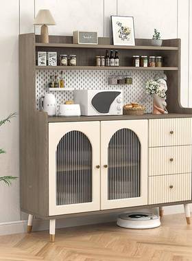 AL奶油风简约现代木实餐CBG-03边柜靠墙纳一体客厅储8物收边柜茶